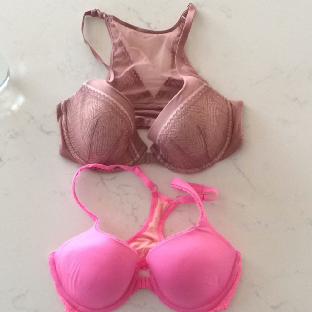 2 Victoria Secret demi racerback bras 34D